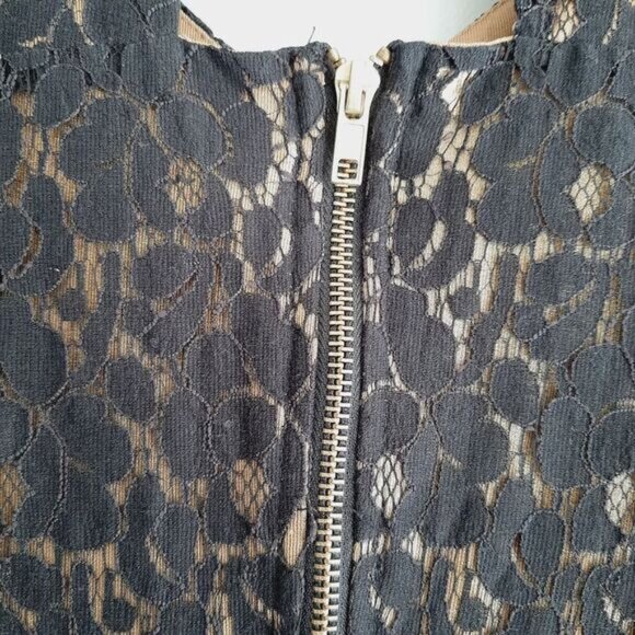 MATERIAL GIRL Fit & Flare Black Lace Ruffle Mini Dress Junior Girl Sz L - Picture 12 of 16